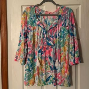 EUC LILLY PULITZER BLOUSE XL